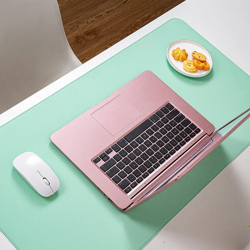 Small PU Leather Radiation Protection Mouse Pad for Gaming Anti-Slip Desktop Mat Easy to Clean Waterproof for PC Laptop in Stock