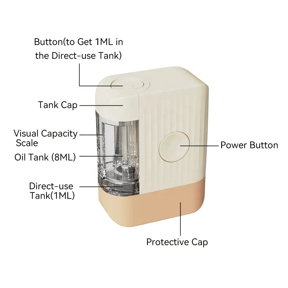 Hot Sale Mini Hair Care Roller Ball Massage Comb with LED Therapy – Rechargeable Scalp Massager & Essential Oil Dispenser