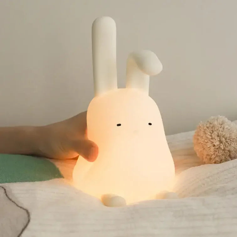 Cute Rabbit Night Light – Touch Sensor Rechargeable Bunny Lamp for Kids