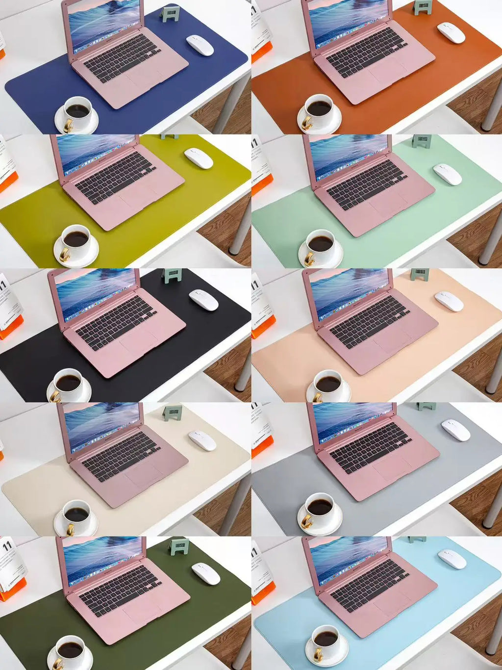 Small PU Leather Radiation Protection Mouse Pad for Gaming Anti-Slip Desktop Mat Easy to Clean Waterproof for PC Laptop in Stock