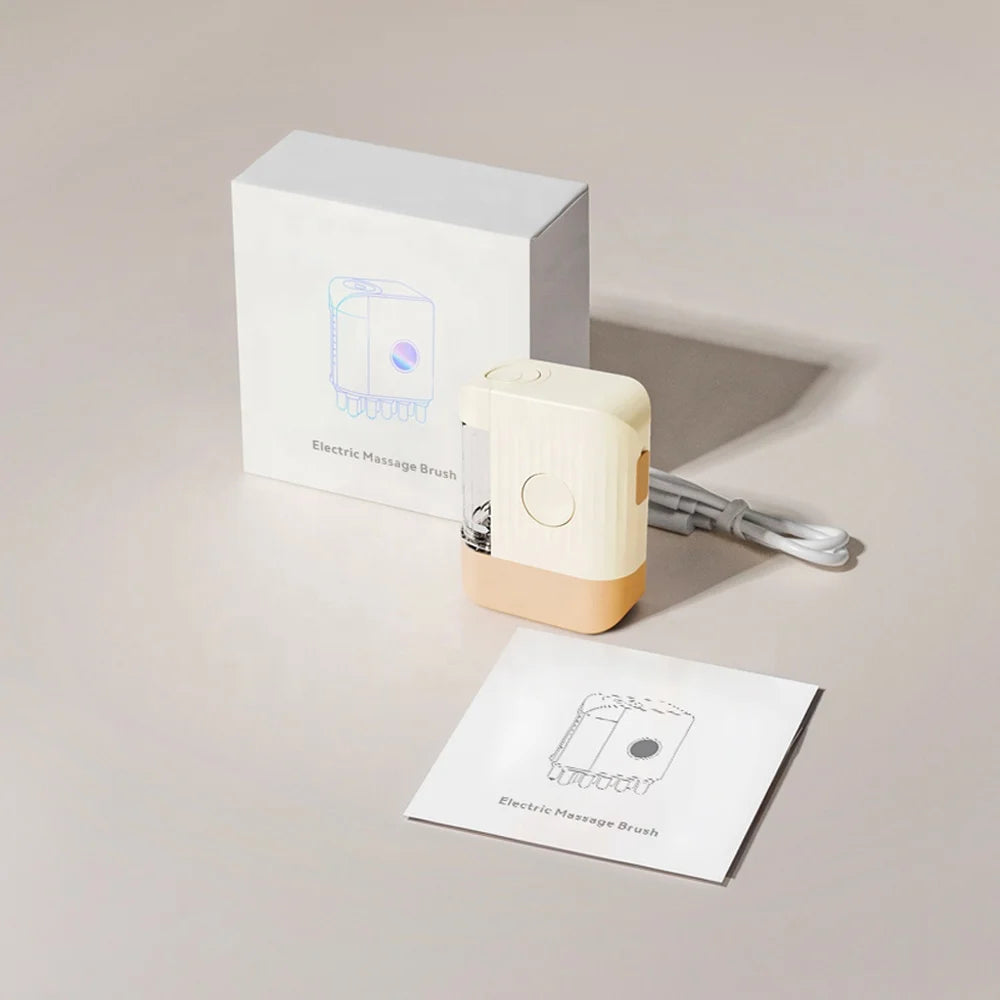 Hot Sale Mini Hair Care Roller Ball Massage Comb with LED Therapy – Rechargeable Scalp Massager & Essential Oil Dispenser